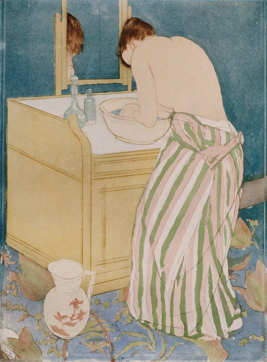 Banyo yapan kadın, 1890-91 by Mary Cassatt