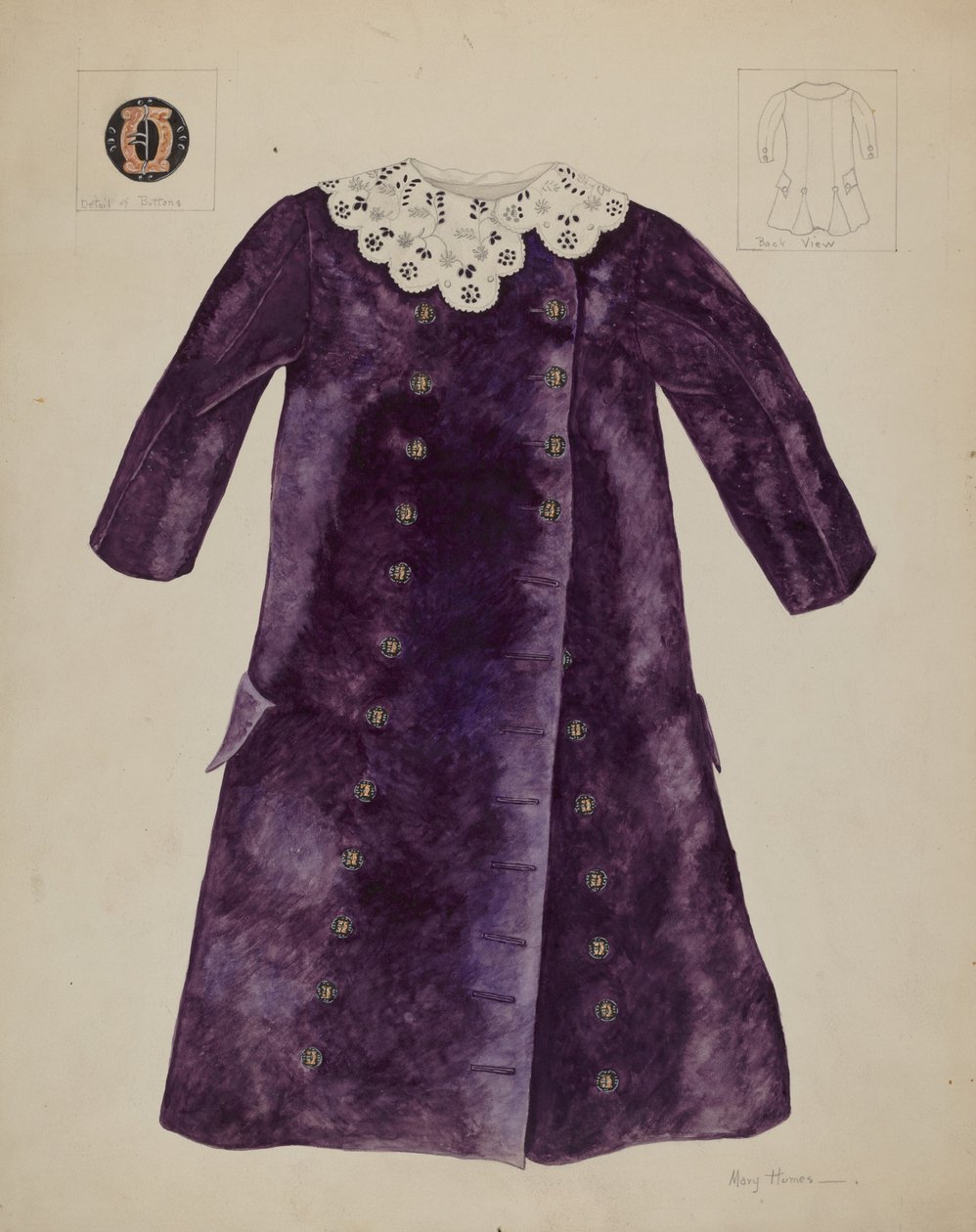 Çocuk Paltosu, c. 1937. by Mary E Humes