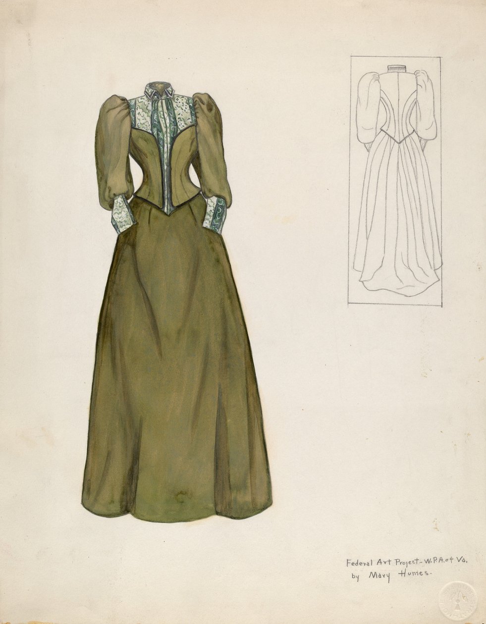 Elbise, ç. 1937. by Mary E Humes