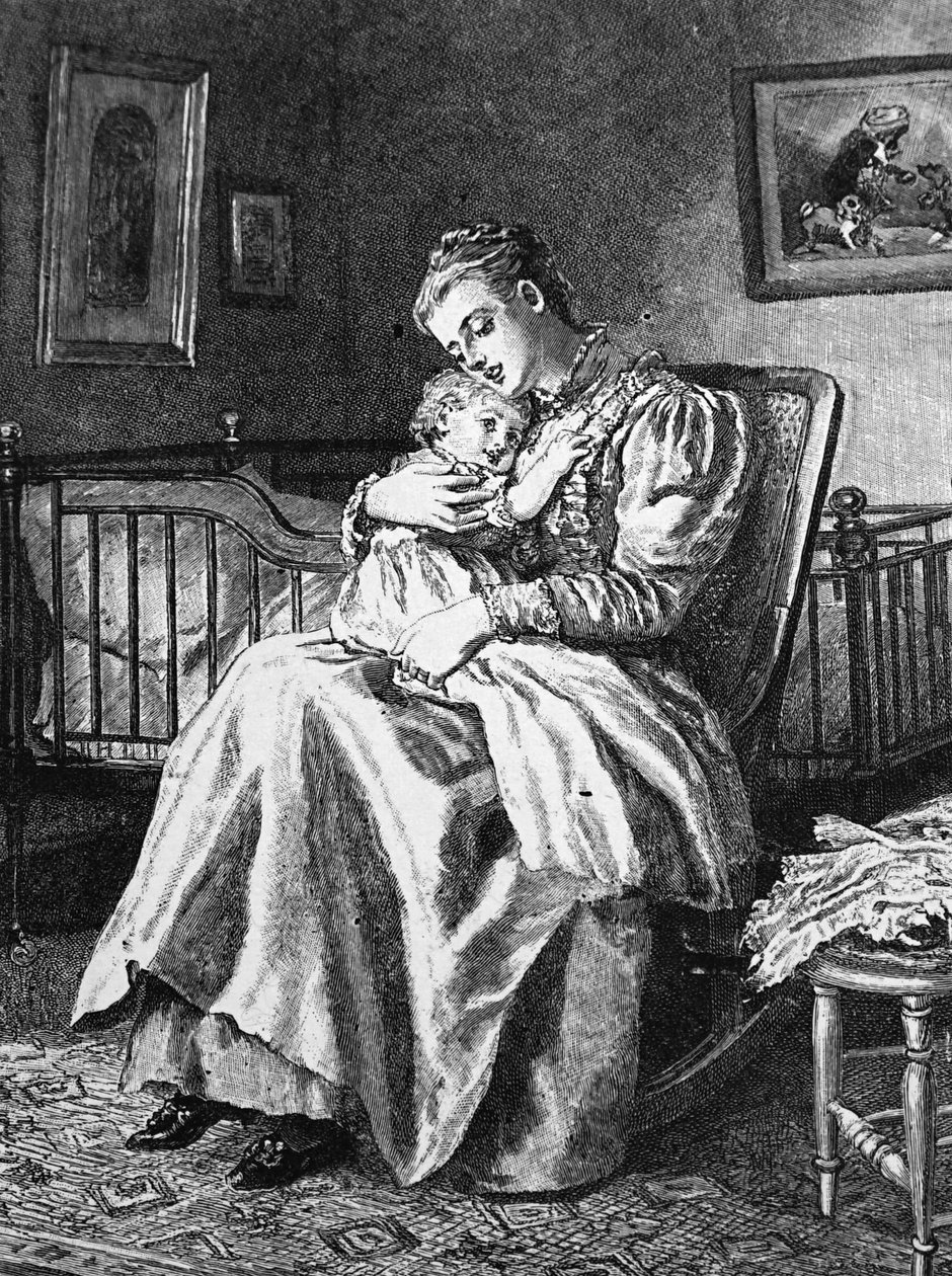 Çocuğunu kucaklayan bir anne by Mary Ellen Edwards