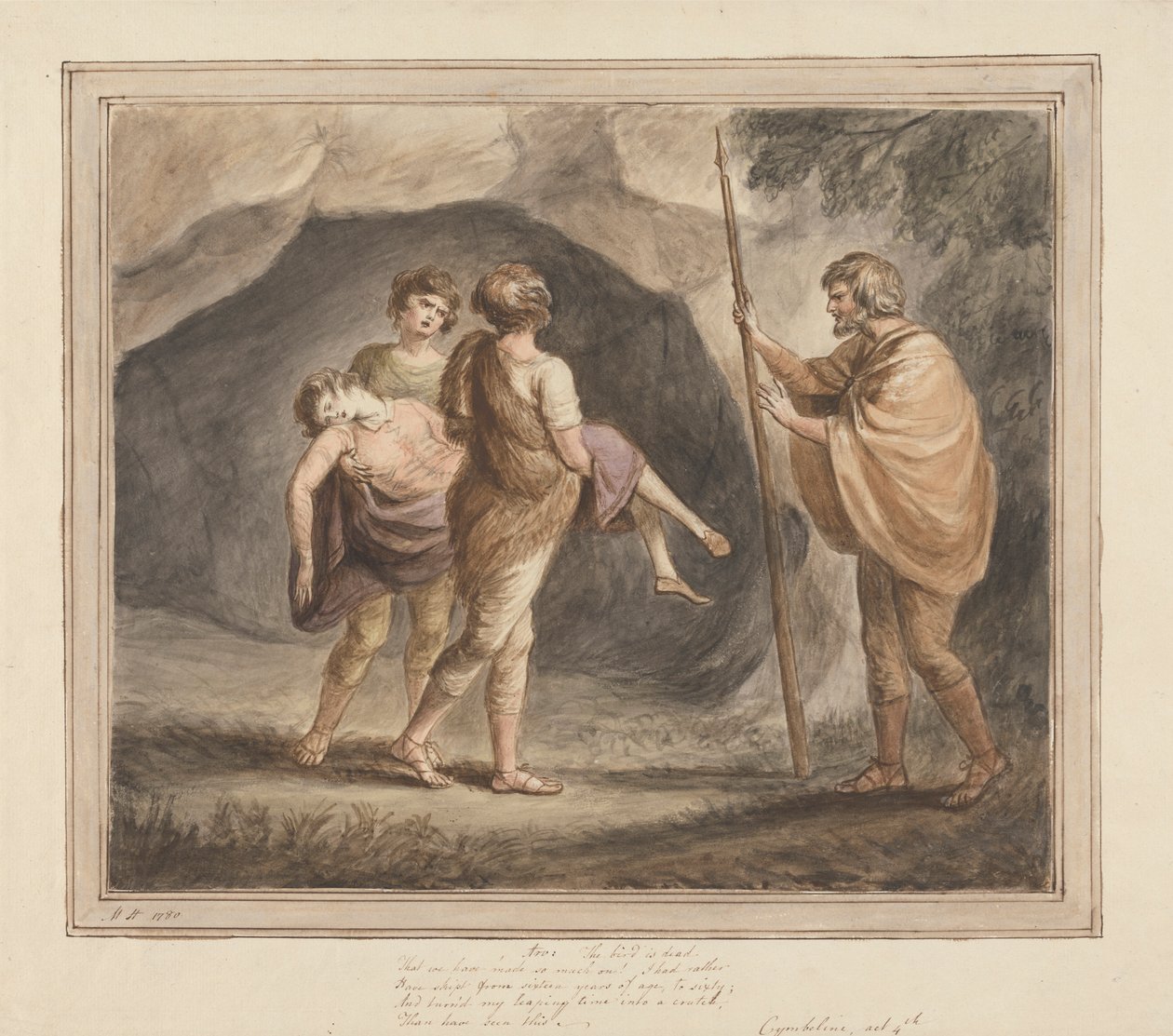 Arviragus, Imogen'i Kollarında Ölü Olarak Taşıyan, 'Cymbeline', Perde IV, Sahne II by Mary Hoare