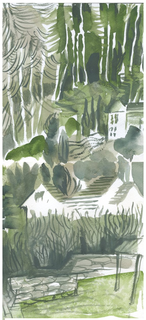 Somerset Valley, 2019 (suluboya) by Mary Kuper