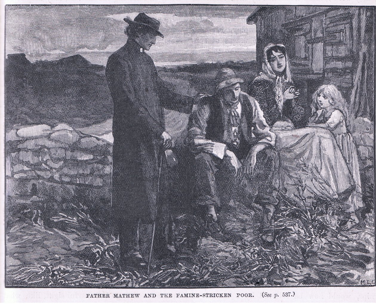 Peder Matthew ve kıtlık çeken fakir MS 1845 by Mary L. Gow