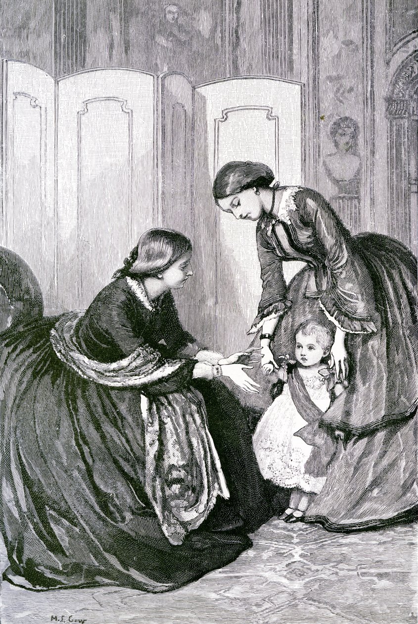 Kraliçe ve küçük torunu Prusya Prensi Wilhelm, c. 1880 by Mary L. Gow