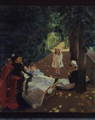 Park, c.1900 (tuval üzerine yağlı boya) by Mary Louise MacMonnies