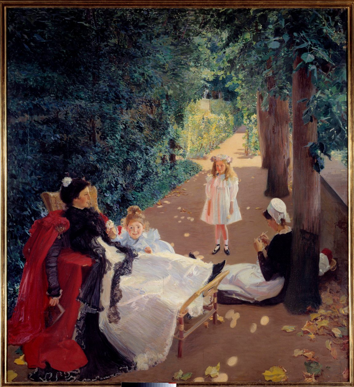 Parkta Şekerleme Mary Mac Monnies (1858-1946) tarafından 19. yüzyıl tablosu. Rouen, Güzel Sanatlar Müzesi. by Mary Louise MacMonnies