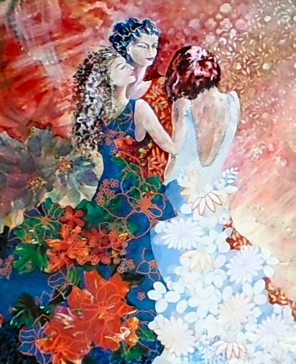 Çiçekli elbiseli bayanlar by Mary Smith
