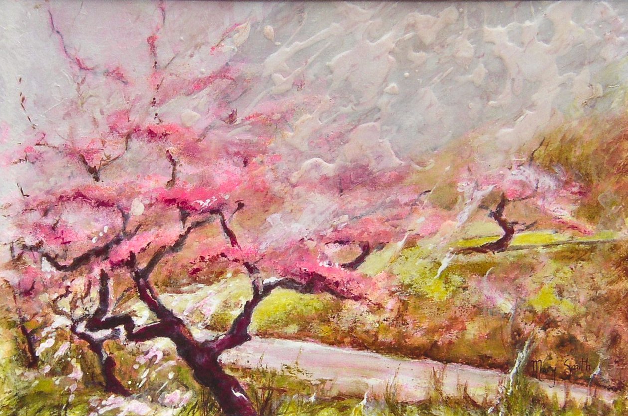 dağlarda badem çiçeği by Mary Smith