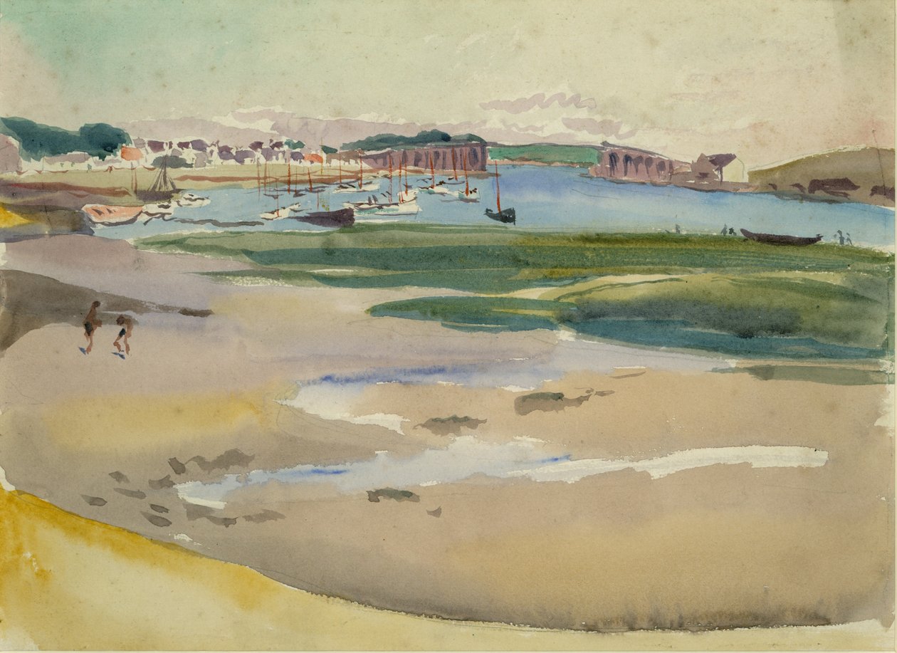 The Estuary, c.1930 (kağıt üzerine suluboya) by Mary Sophia Ludlow