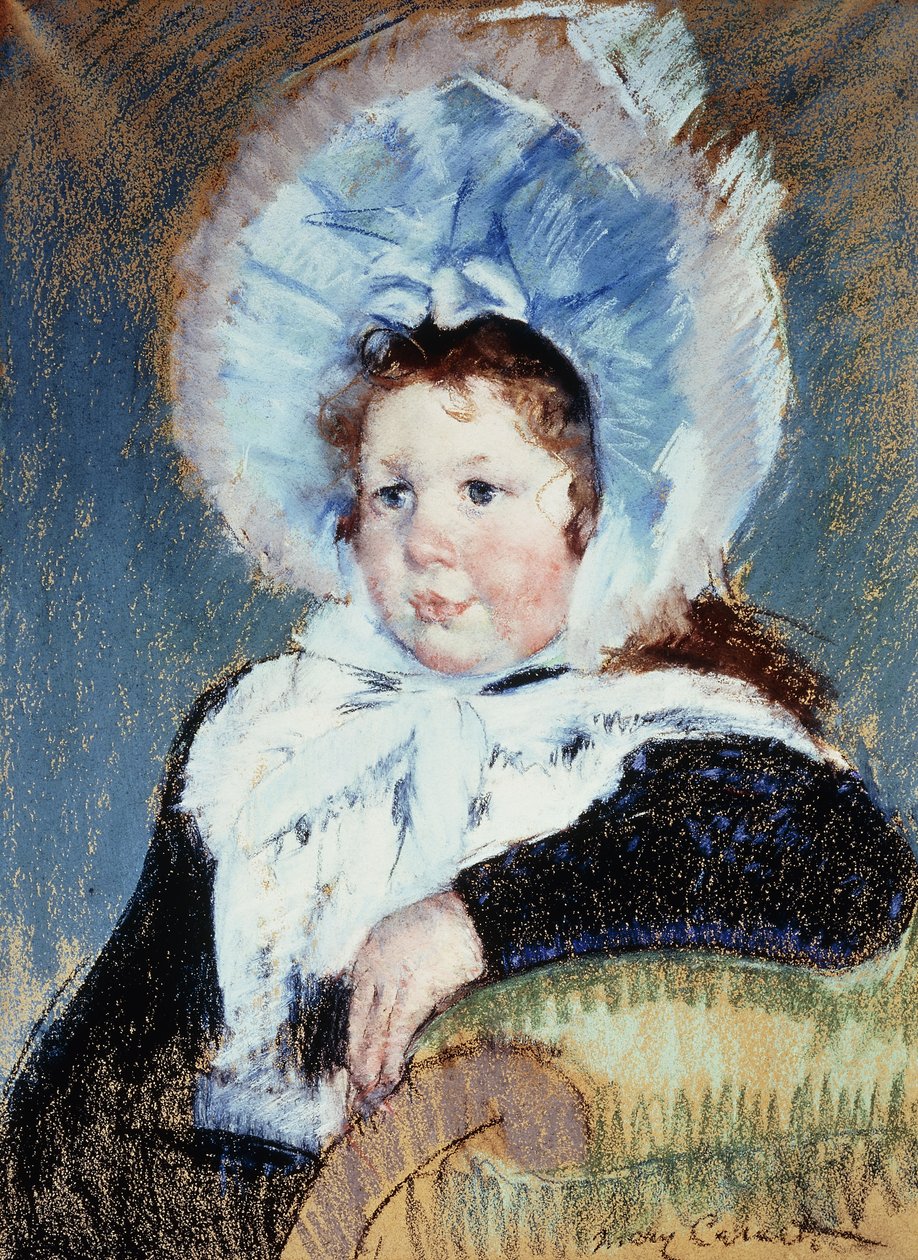 Çok Büyük Bir Bone ve Koyu Paltolu Dorothy, 1904 dolayları by Mary Cassatt