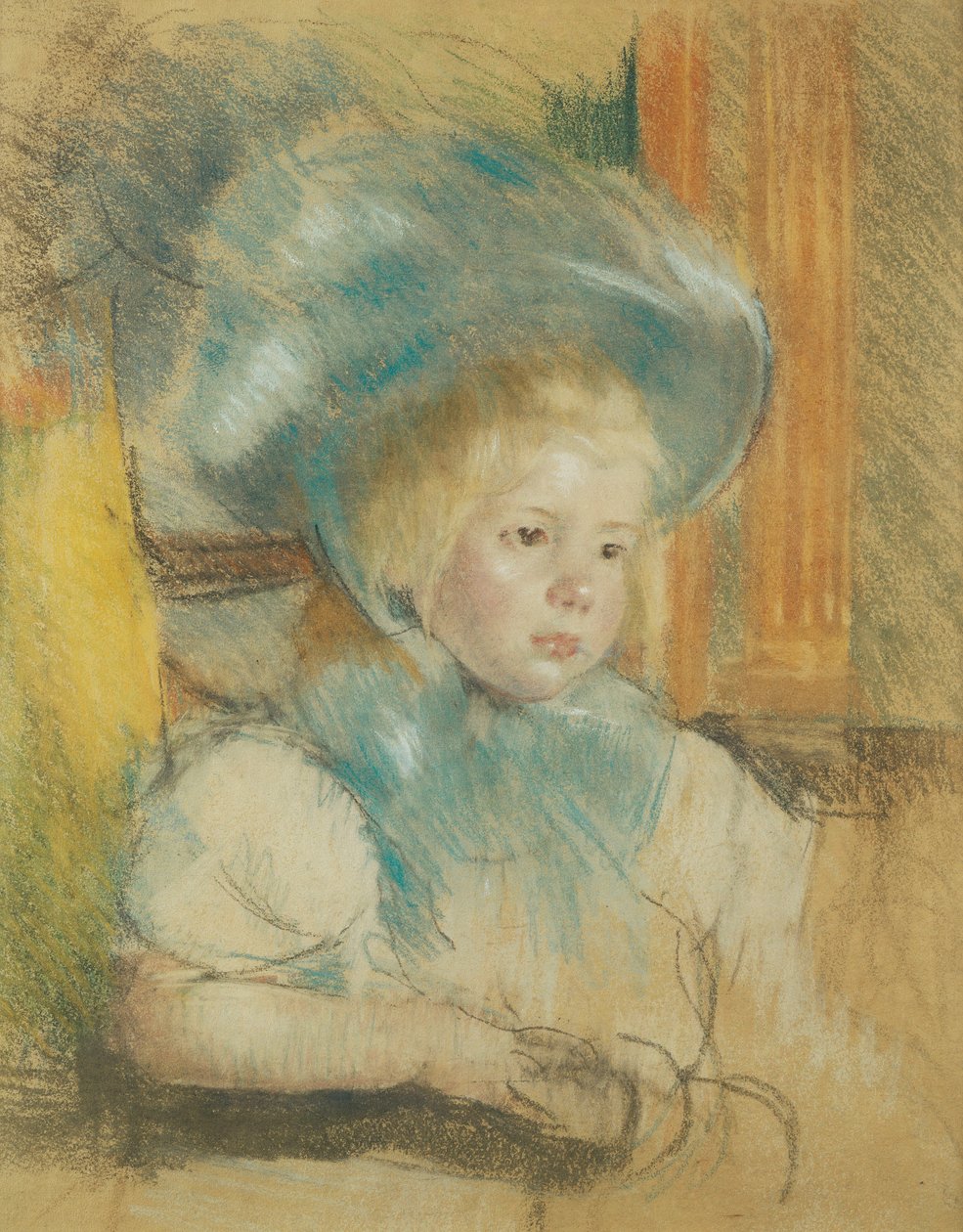 Tüylü Şapkalı Simone, c.1903 by Mary Cassatt