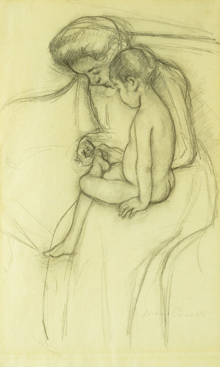 Pedikür, c.1908 by Mary Cassatt