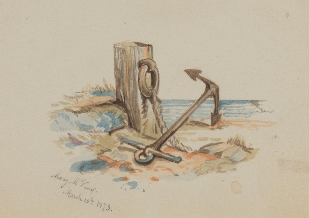 İsimsiz Demirleme ve Çapa, 1873. by Mary Vaux Walcott