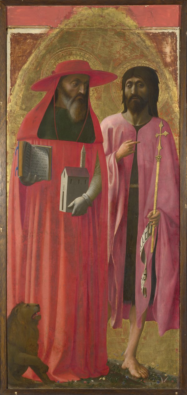 Aziz Jerome ve Vaftizci Yahya, 1428-1429 by Masaccio Masolino