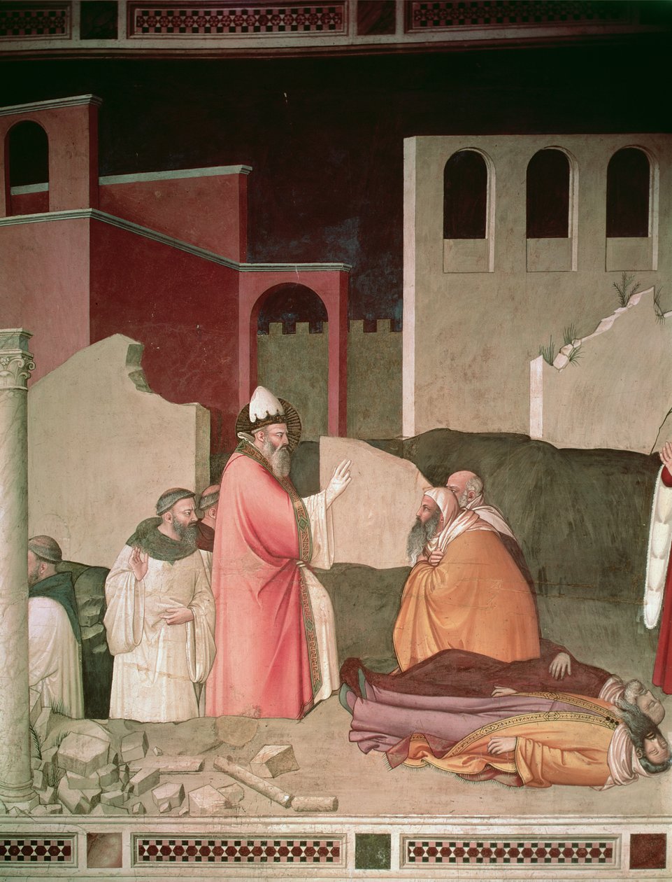 St. Sylvester iki ölü Romalıyı diriltiyor, Bardi Şapeli