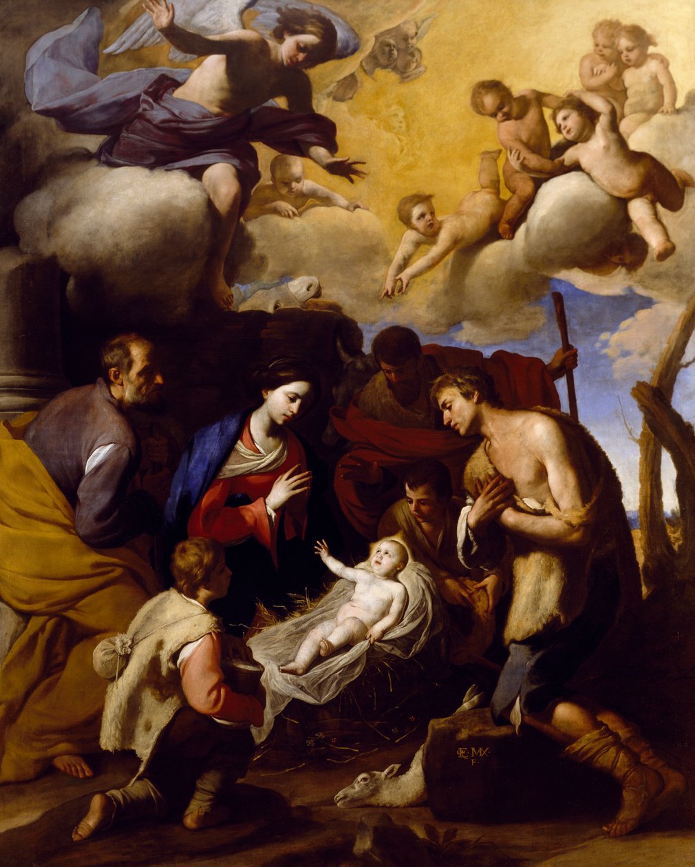Çobanların Tapınması, Massimo Stanzione (1585-1656) by Massimo Stanzione