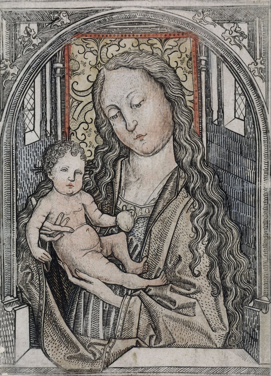 madonna ve çocuk by Master E.S.