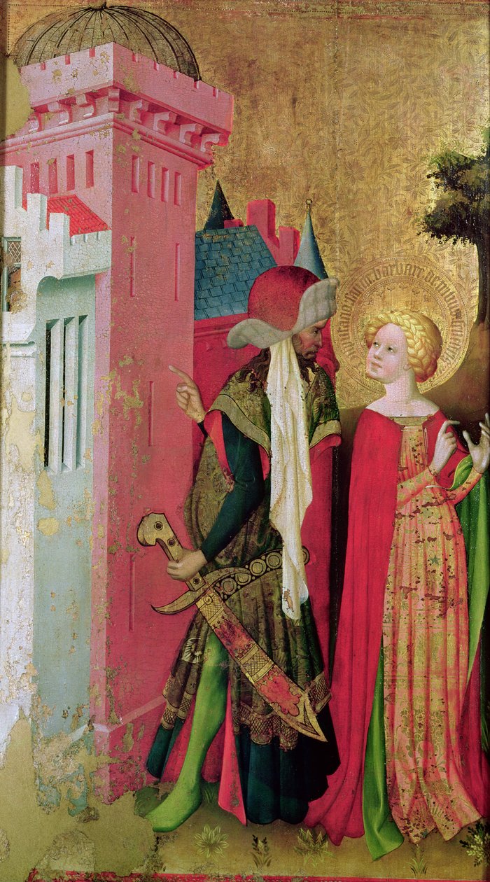 St. Barbara, babası tarafından bir kuleye kilitlendi, St. Barbara Altarpiece