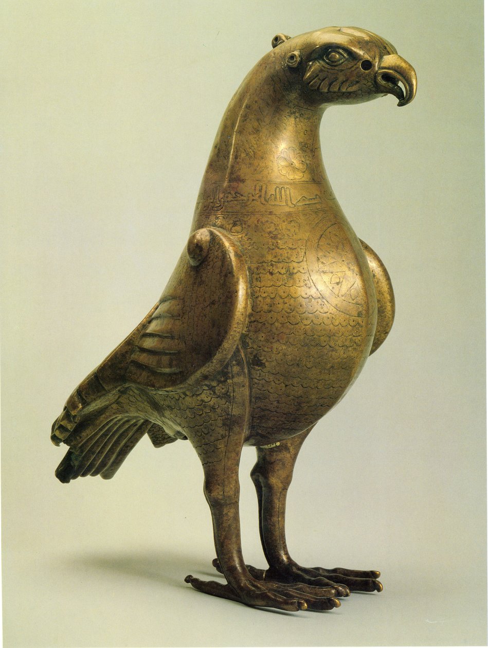 Kartal şeklinde Aquamanile, yaklaşık 800 (gümüş ve bakır ile işlenmiş bronz) by Master Suleiman