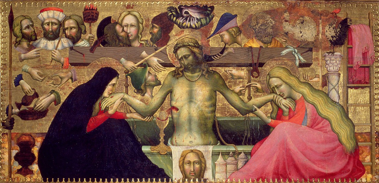 Azizler ile Madonna ve Çocuk, 1415 (panelde mizaç) by Master of 1415