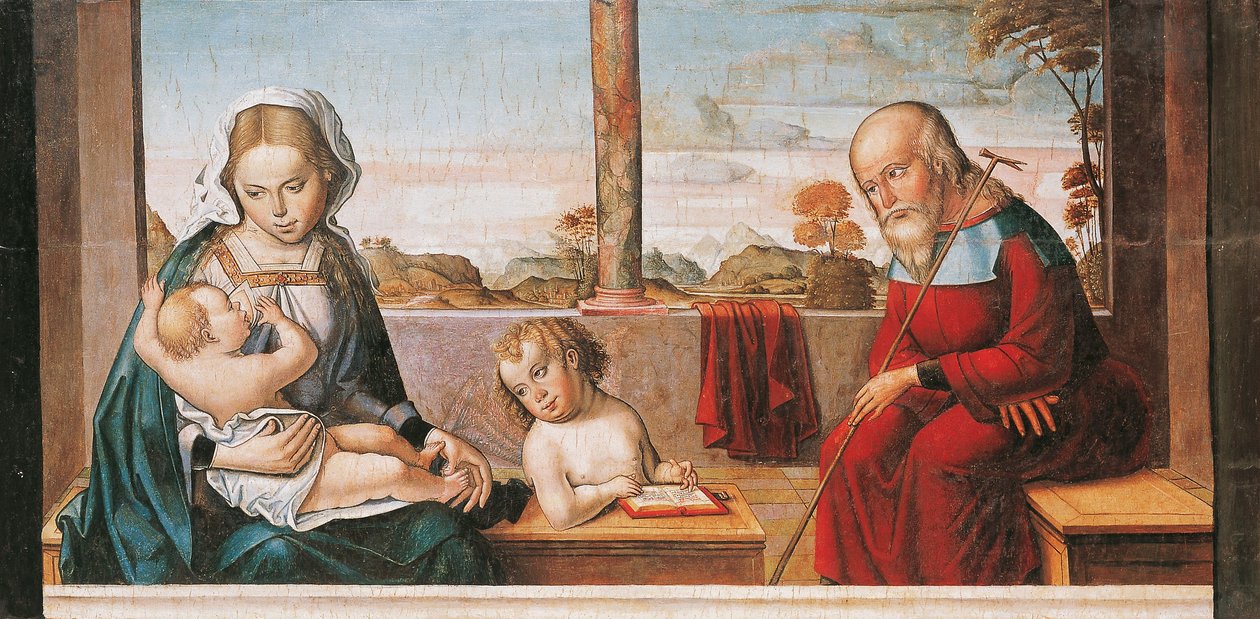 Genç Aziz John ile Kutsal Aile by Master of Astorga