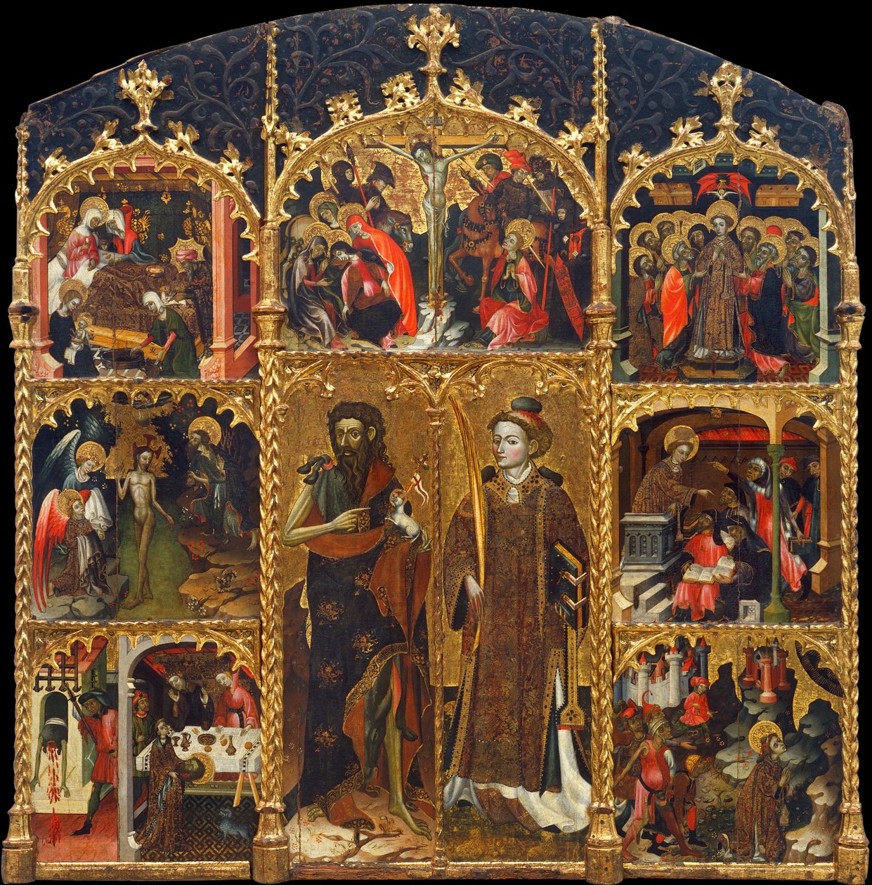 Vaftizci Yahya ve Aziz Stephen Altarpiece by Master of Badalona