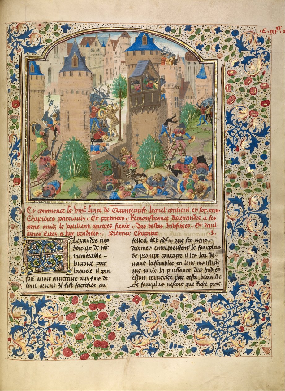Alexander, Sudracae Kasabasında Savaşıyor by Master of Jardin