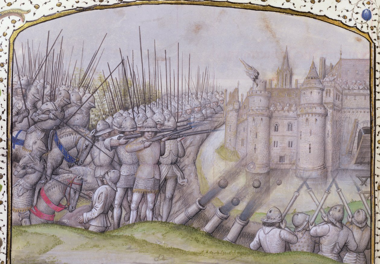 Bayan 659 f.271 r. 1364, 1477 Avray Savaşı by Master of Mary of Burgundy