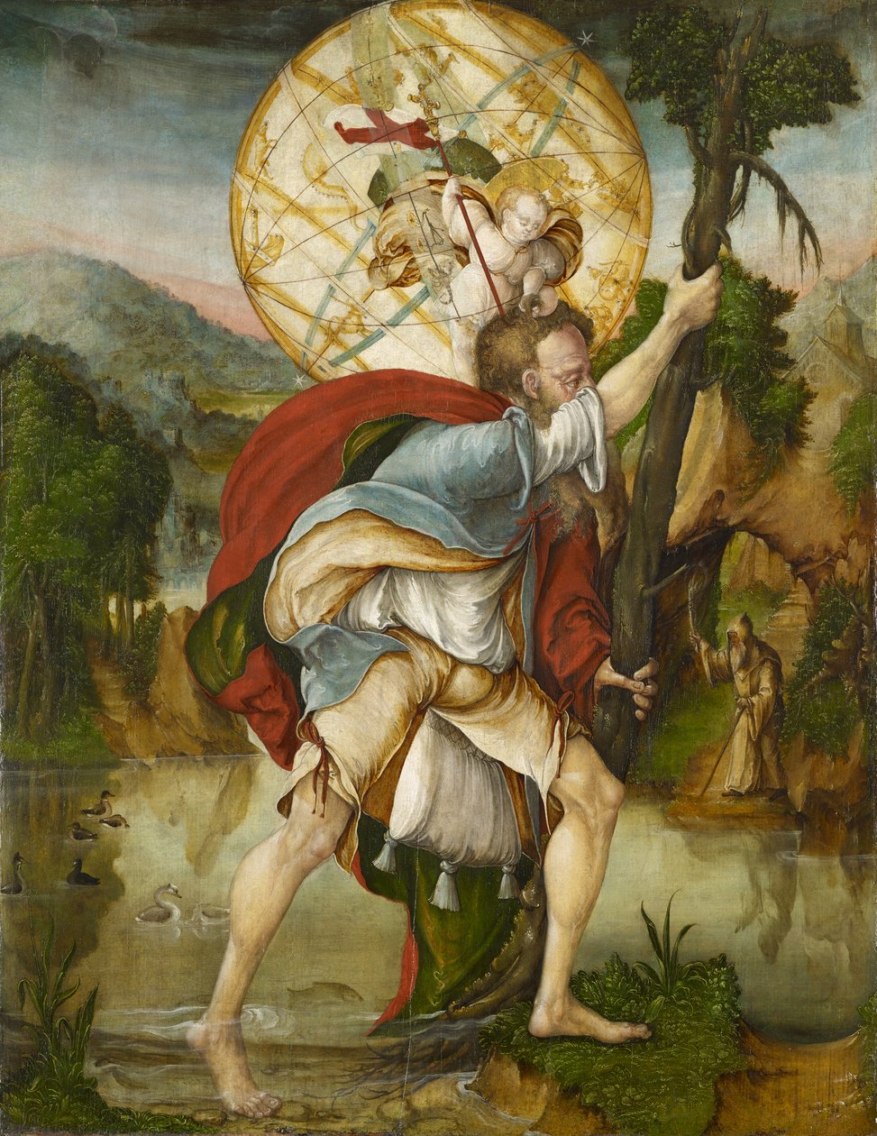 Aziz Christopher (panelde tempera) by Master of Messkirch