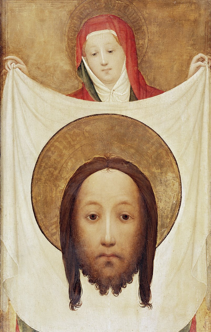 Sudarium ile Aziz Veronica, c.1420 (ceviz üzerine yağlı boya) by Master of Saint Veronica