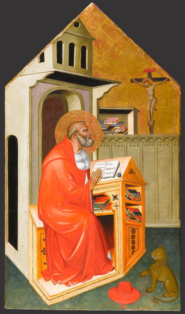 St. Jerome Çalışmasında, c.1390-1400 by Master of San Jacopo a Mucciana