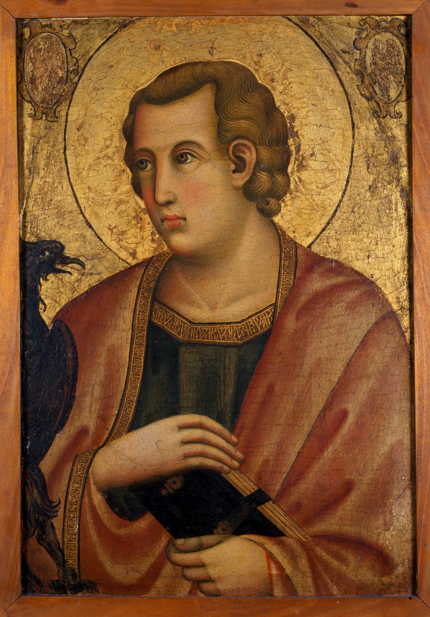 John the Evangelist (ahşap üzerinde tempera) by Master of San Torpe