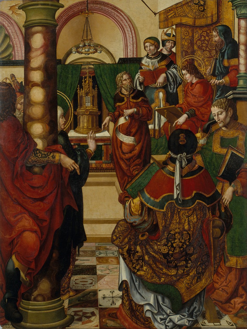 Kanun Doktorları Arasında İsa by Master of Sigena