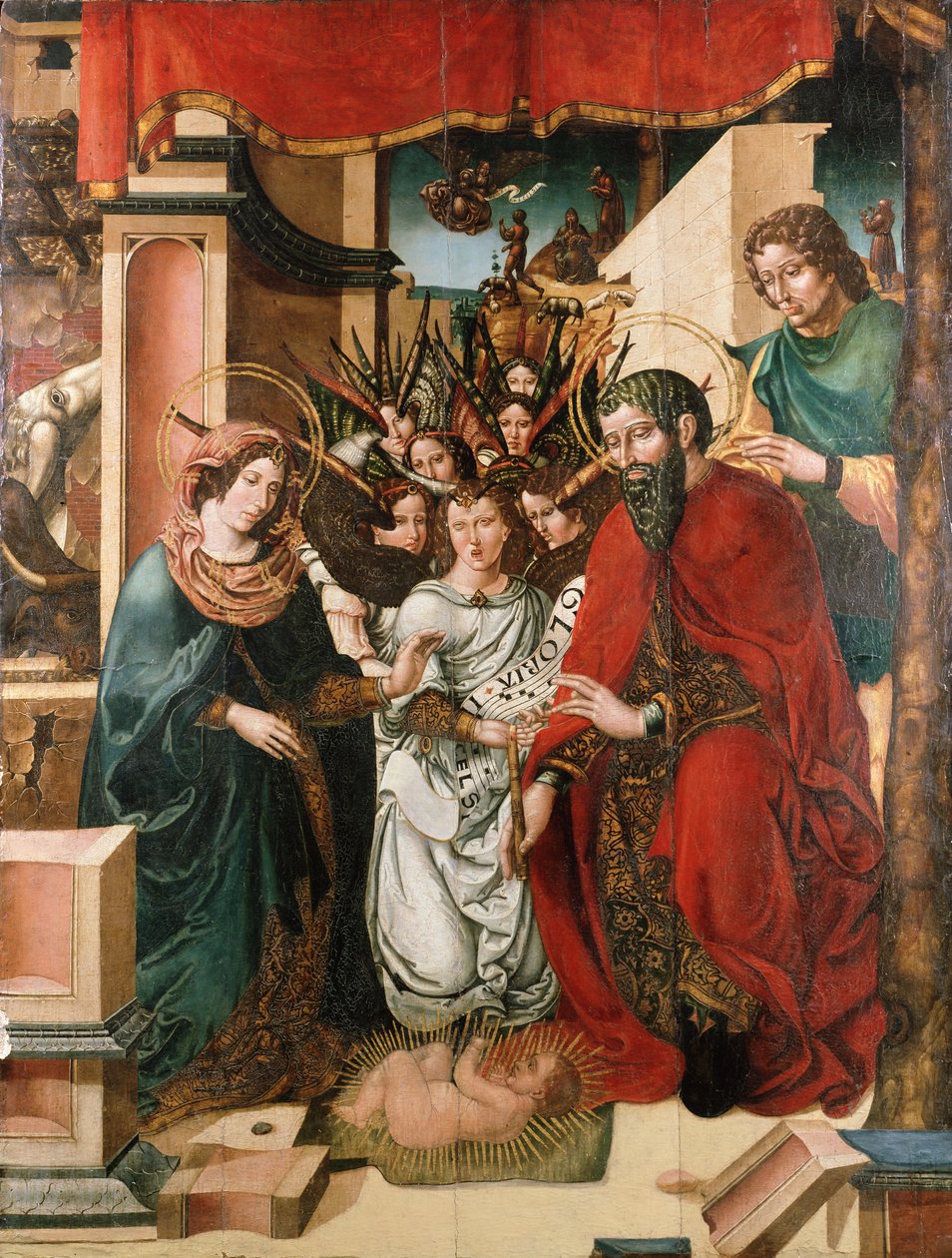Meleklerin Tapınması, 16. yüzyıl by Master of Sigena
