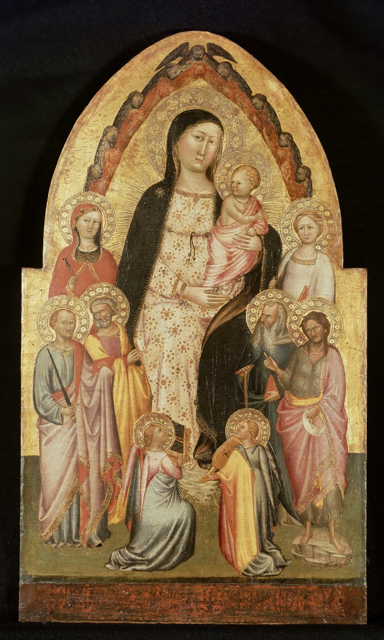 Madonna ve Çocuk Enthroned by Master of St. Verdiana
