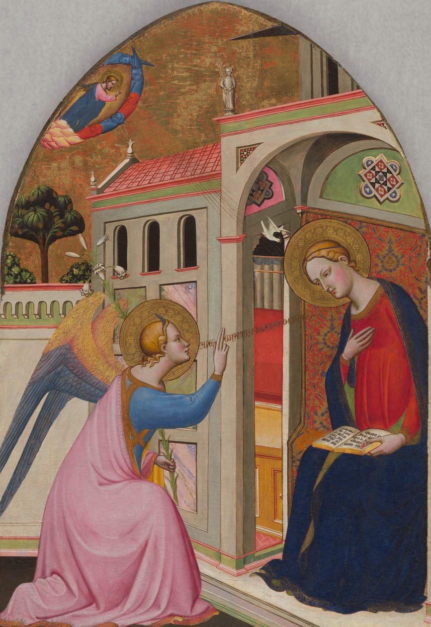 Müjde, c.1390-95 (panelde tempera ve altın varak) by Master of St. Verdiana