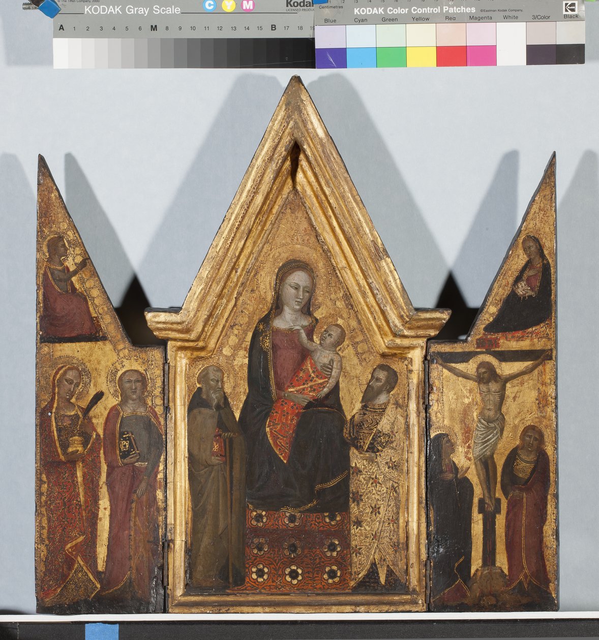 Portatif Triptik, panel üzerinde c.1380 tempera by Master of the Christchurch Coronation