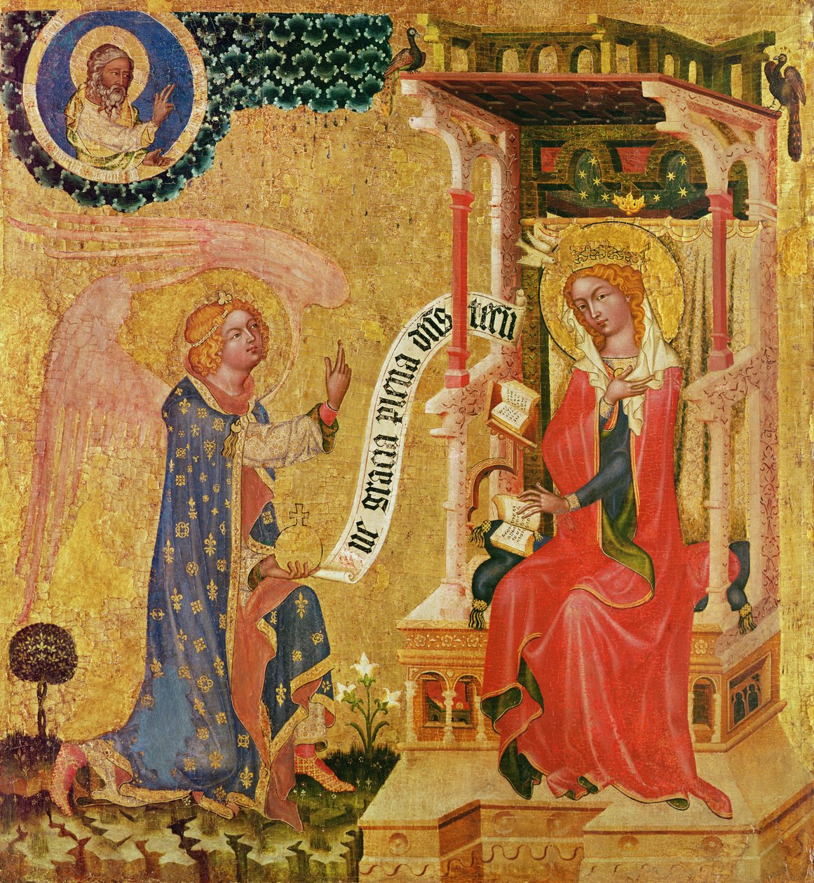 Müjde, c.1350 (ahşapta tempera) by Master of the Cycle of Vyssi Brod