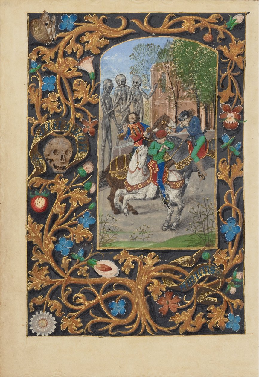 Üç Yaşayan ve Üç Ölü by Master of the Dresden Prayer Book