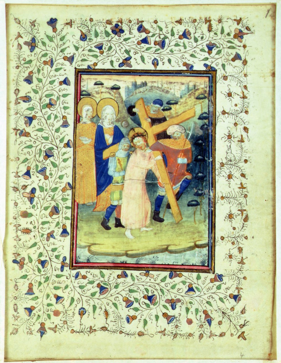 Bir Saatler Kitabından Haçın Taşınması, Bruges by Master of the Embroidered Foliage