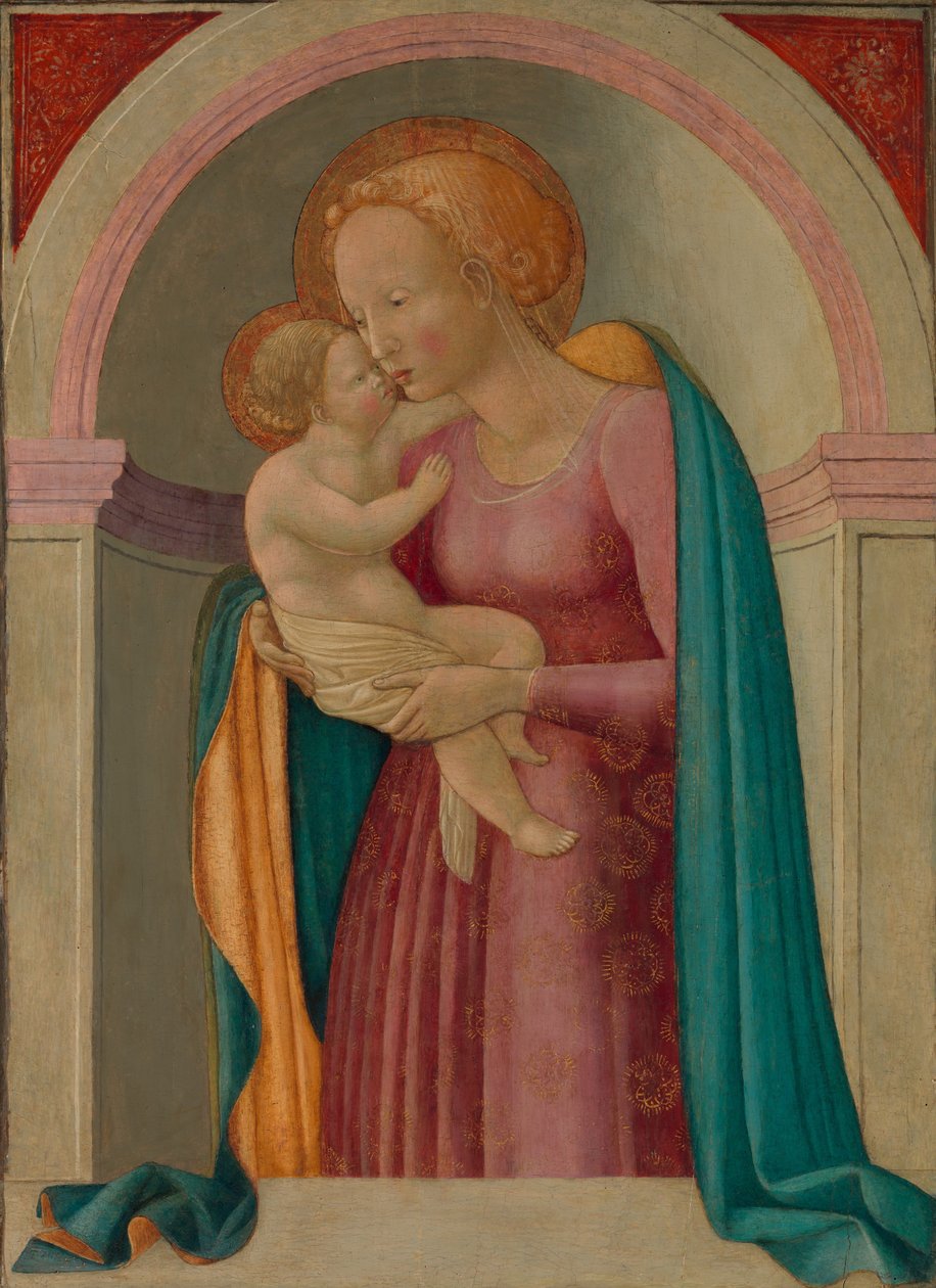 Madonna ve Çocuk (ahşap üzerine tempera ve altın) by Master of the Lanckoronski Annunciation Master of the Lanckoronski Annunciation