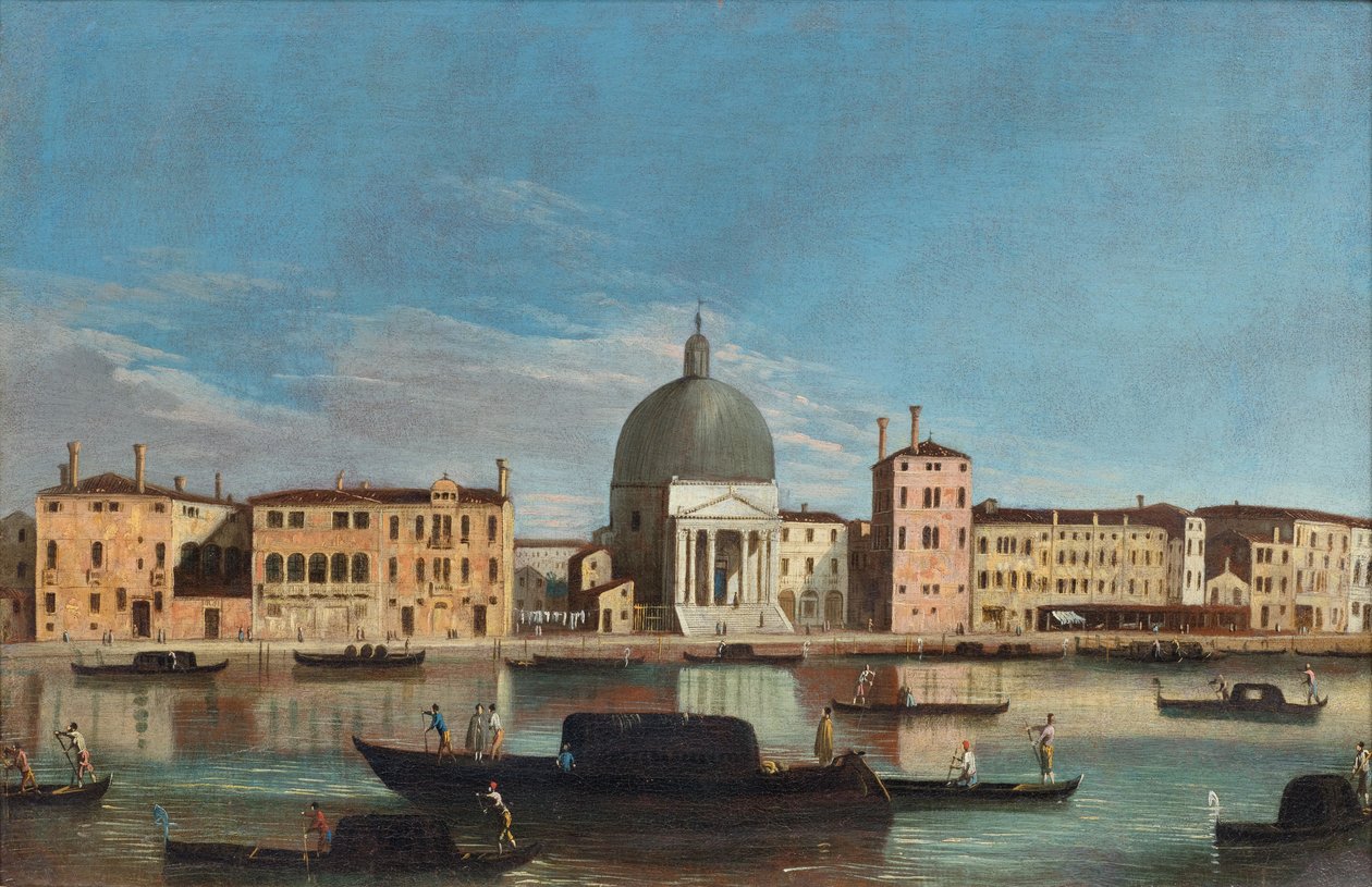 San Simeone Piccolo Kilisesi ile Büyük Kanal. by Master of the Langmatt Foundation Views