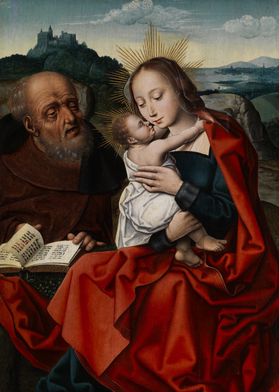 Bir Manzarada Kutsal Aile by Master of the Mansi Magdalen