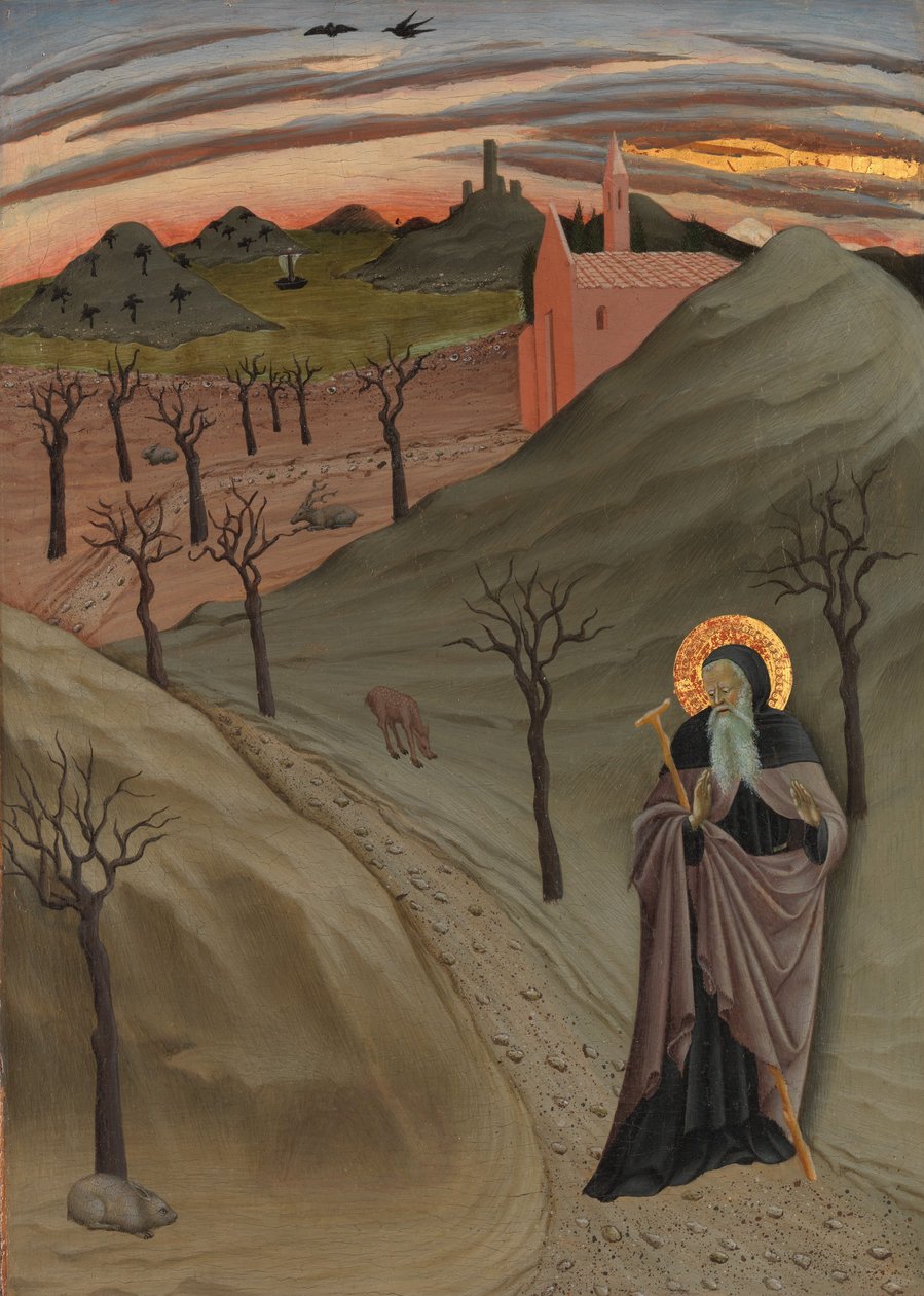 Vahşi Doğada Başrahip Aziz Anthony, c.1435 by Master of the Osservanza