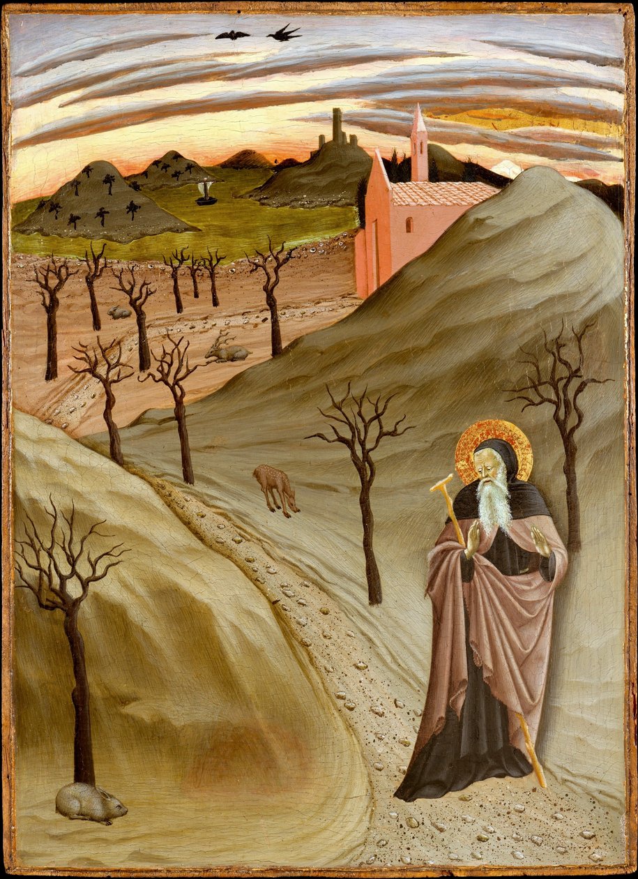 Bir Altın Yığını Tarafından Baştan Çıkarılan Aziz Anthony Abbot by Master of the Osservanza