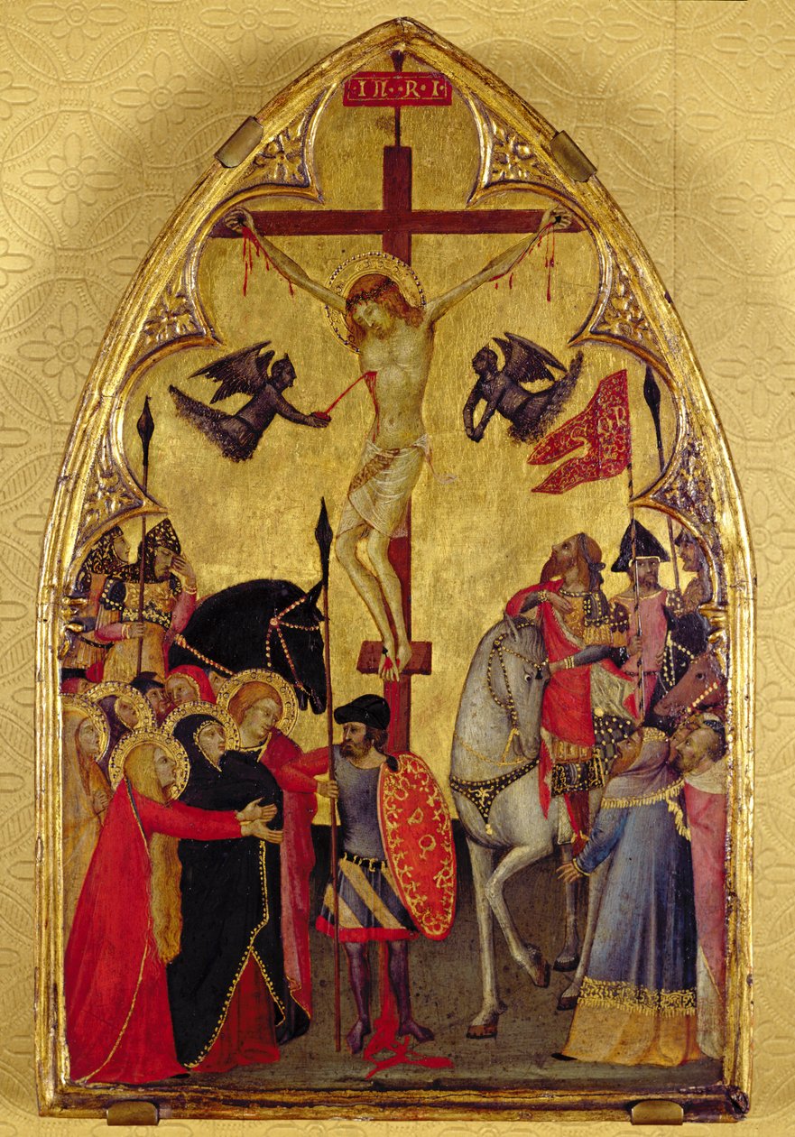 Çarmıha Gerilme (panelde altın ve tempera) by Master of the Pieta