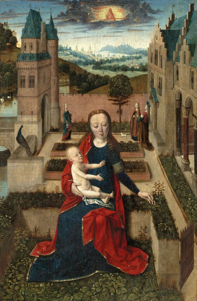 Bahçedeki Madonna ve Çocuk by Master of the Tiburtine Sibyl