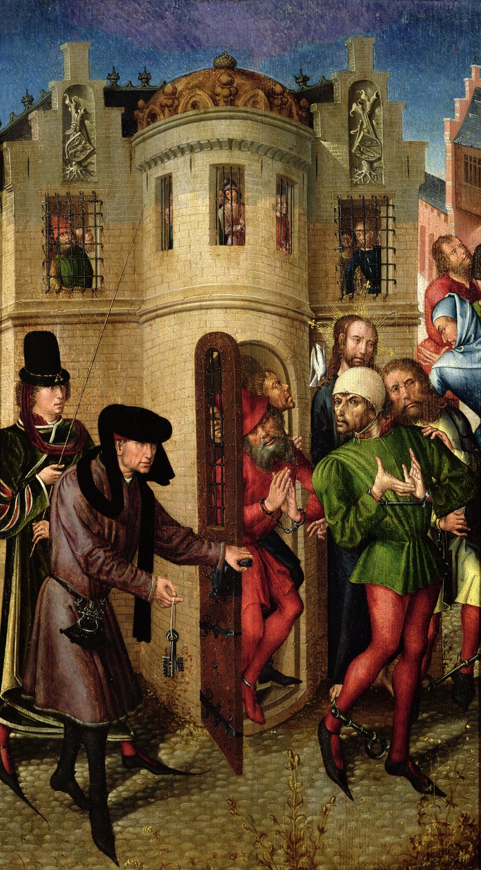 Mahkumların Kurtuluşu, c.1470 by Master of the View of St. Gudule