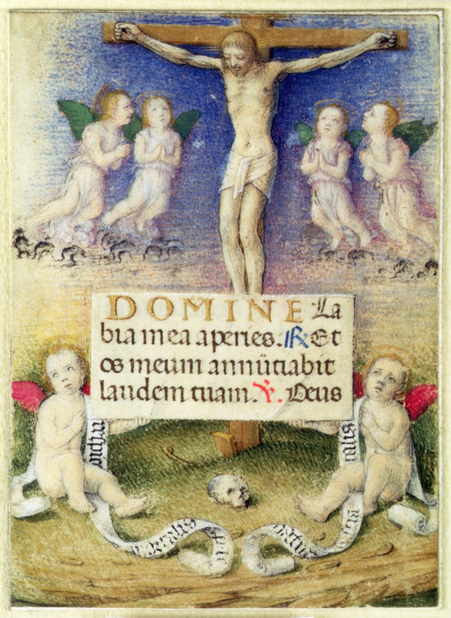 Meleklerle Haç Üzerindeki İsa, c.1480 by Master of the della Rovere Missals Master of the della Rovere Missals