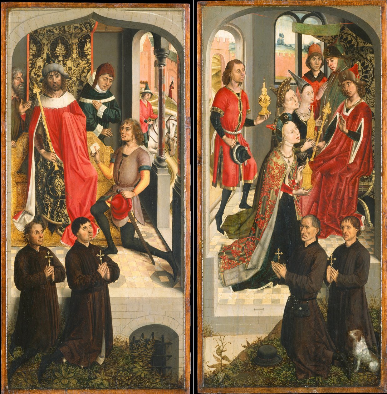 Üç Parçalı Kanatlar by Master of the legend of St. Barbara